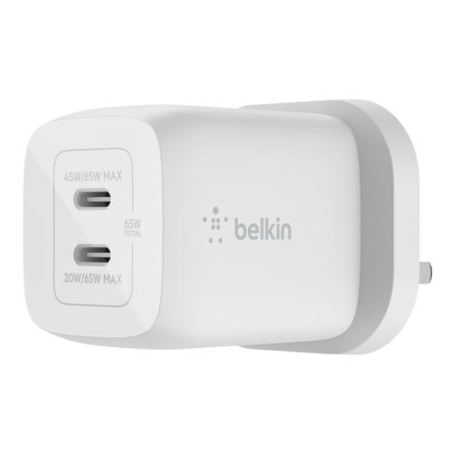 Belkin Dual USB-C GaN Wall Charger with PPS 65W